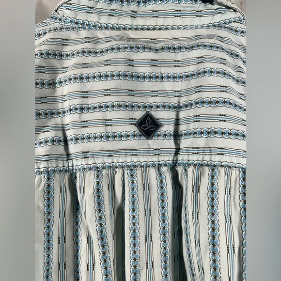 Prana Button Down Organic Cotton Mens Short Sleeve Relaxed Fit Shirt Sz XL - Picture 4 of 13